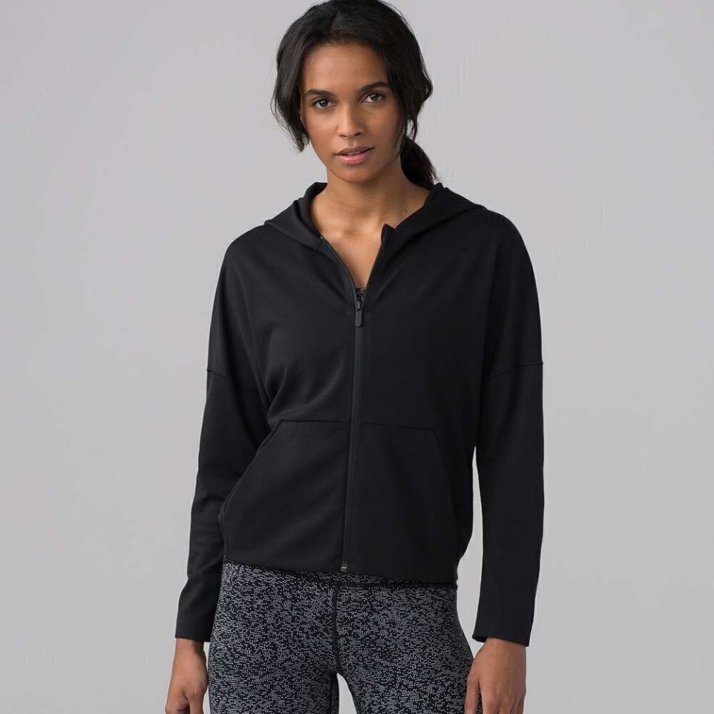 Lululemon Minimal Hoodie Full Zip Black Women's Size 4